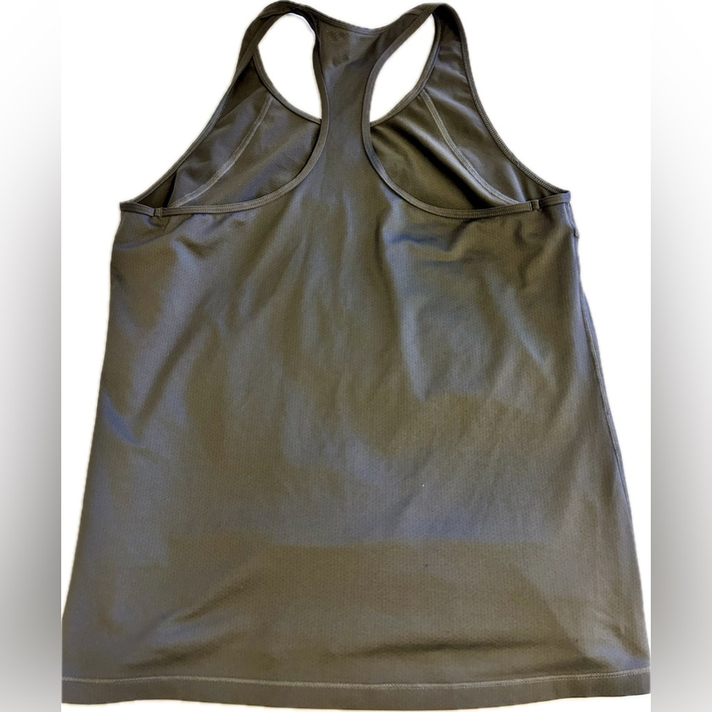 Nike Dri-FIT Gray Racerback Dri-Fit Tank Top with Black Logo - Picture 2 of 8